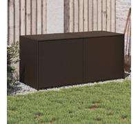 Garden Storage Box Brown 283L Poly Rattan