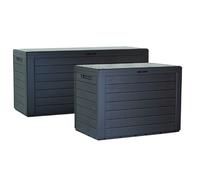 Garden Storage Box Deck Chest 190L 280L Wood Structure Lockable Patio Balcony HQ