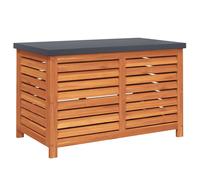 Garden Storage Box Entryway Outdoor Bench Chest Solid Eucalyptus Wood vidaXL