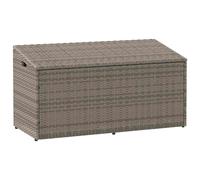 Garden storage box Grey PE rattan 110x50x58cm Powder-coated Steel Frame with bag