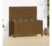 Garden Storage Box Honey Brown 121X55X64 Cm Solid Wood Pine