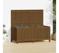 Garden Storage Box Honey Brown Solid Pine Wood 147x68x64 cm Outdoor Large Trunk