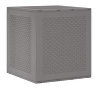 Garden Storage Box Light Grey 55x53x57cm Polypropylene Outdoor Weatherproof Lid