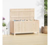 Garden Storage Box Natural Pine 115x49x60cm Solid Pinewood With Gas Lift Storage