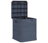 vidaXL Outdoor Cushion Box Anthracite 77.5x44.5x53 cm Polypropylene