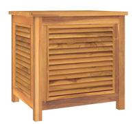 Garden Storage Box Outdoor Chest with Bag Solid Wood Teak vidaXL
