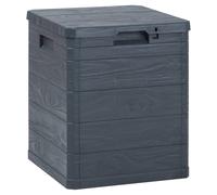 Garden Storage Box Polypropylene Anthracite 77.5x44.5x53cm Lockable 160L rattan