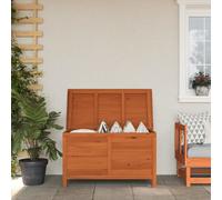Garden Storage Box Solid Fir Wood Brown 100x50x58 cm Outdoor Chest Large Lid Pro
