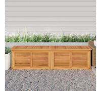 Garden Storage Box Solid Teak Warm Finish 200x50x55 cm Outdoor Indoor PE-bag zip