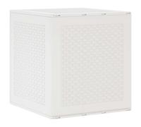 vidaXL Storage Box with Storage White 55 x 53 x 57 cm Polypropylene | Plenty of space for your outdoor bits and bobs, UV proof and waterproof materials, Modern,