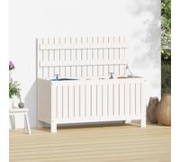 Garden storage box White Pine 108x42.5x54cm Solid Pinewood Gas-Lift Lid Venting
