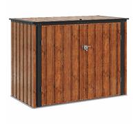 Garden Storage Box with Shelf with Storage with Lock Steel Outdoor Lawn vidaXL