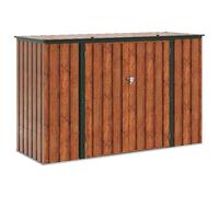 Garden Storage Box with Shelf with Storage with Lock Steel Outdoor Lawn vidaXL