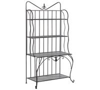 Garden Storage Cabinet Black PAVONA