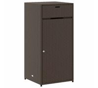 Garden Storage Cabinet Outdoor Tool Storage Box Cupboard Poly Rattan vidaXL