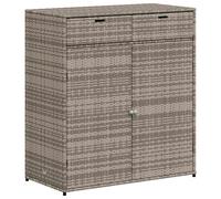 Garden Storage Cabinet Outdoor Tool Storage Box Cupboard Poly Rattan vidaXL