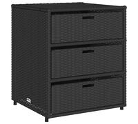 Garden Storage Cabinet Outdoor Tool Storage Box Cupboard Poly Rattan vidaXL