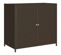 vidaXL Garden Storage Cabinet Brown 83x45x76 cm Poly Rattan