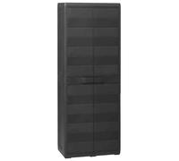 Garden Storage Cabinet Shed with 1/2/3/4 Shelves Black/Black and Grey vidaXL