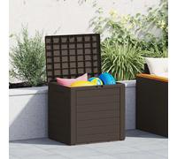 Garden Storage Chest Brown 58.5x46x55 cm Polypropylene 140L Lockable Outdoor Use