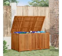 Garden Storage Chest Solid Acacia Wood Natural Brown 150x80x75 cm Oiled Finish.
