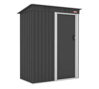 Hilka 5x3ft Metal Garden Shed, Grey