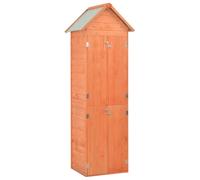 Garden Storage Shed Natural Pine Plywood 71x60x213 cm Waterproof Roof 2-Shelves