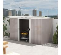 Outsunny Garden Storage Shed Store Metal - Light Grey, Grey