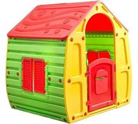 Garden Store Direct 10-561 Magical House Kids Playhouse - Indoor/Outdoor Children's Play Tent with Door & Windows, 102x90x109cm, Easy Assembly Plastic Toy House Multiple COlours Available! (Red Roof)
