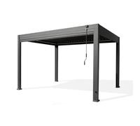 Garden Store Direct Athena Aluminium Pergola 3m x 4m with LED Lights and 4 Full Side Curtains!