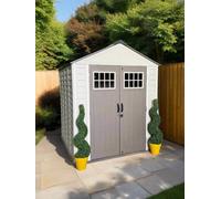 Garden Store Direct Balmoral Plastic Resin Dual-Wall High Density Garden Shed - 7 X 7 Ft