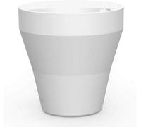 Garden Store Direct Crescent Garden Self-Watering Rim Planter Large Outdoor/indoor Trudrop System Alpine White 18''