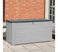 Garden Store Direct Grey 680L Outdoor Storage Box Container With Gas Lift Lid