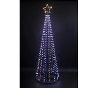 Garden Store Direct GSD LED Twinkling Maypole Trees, 1.4m to 4m Size, Vibrant Multi Color or Ice & Warm White Mixed - Indoor or Outdoor (2.1m (595 LED Lights), Vibrant Multi Colour)