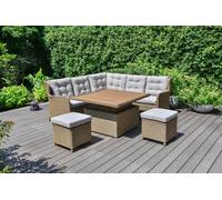Garden Store Direct Heritage Aluminium Corner Set With High-Lo Table