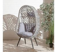 Garden Store Direct Naples Free Standing Egg Cocoon Chair In Grey