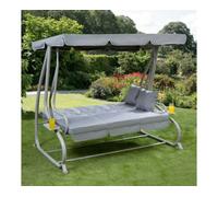 Garden Store Direct Somerset 3 Seat Garden Swing Bed In Grey