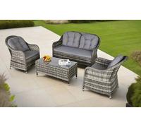 Garden Store Direct St Tropez Aluminium Rattan 4 Seat Lounge Set