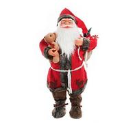 Garden Store Direct Traditional Father Christmas Standing Figures Santa Claus 60Cm Red With Teddy