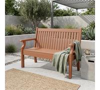 Garden Store Direct Viewpoint 2 Seat Faux Wood Bench - Recycled Material Brown