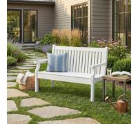 Garden Store Direct Viewpoint 2 Seat Faux Wood Bench - Recycled Material Light Grey