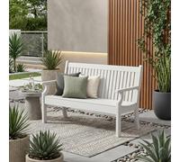 Garden Store Direct Viewpoint 3 Seat Faux Wood Bench - Recycled Material Light Grey
