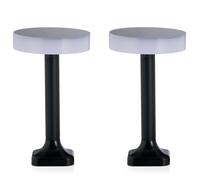 Garden Stories Luminous Set of 2 Contemporary Solar Disc Lights ROUND