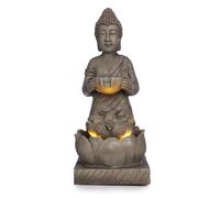 Garden Stories Outdoor Illuminated Buddha Fountain 72.5cm GREY