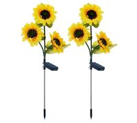 Garden Stories Set of 2 LED Sunflower Stakes