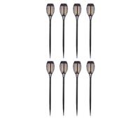 Garden Stories Set of 8 Flame Effect Black Stake Lights