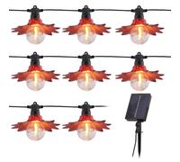 Garden Stories Studio 70 Set of 8 Flower Solar String Lights BERRY