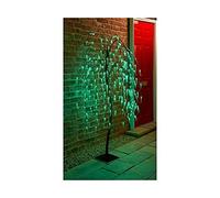 Garden Studio Solar Powered 5ft Weeping Willow Tree 240 LED Lights Christmas Decoration Flower Garden Ornaments for Home Xmas Display Indoor Outdoor Decor Green