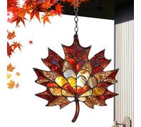 Garden Sun Catchers - 2D Fall Maple Leaves Window Art Pendant Sun Catcher,Decorative Wall Art Ornaments, Thanksgiving Decoration | for Garden Bedroom Yard Wall Doorways Balconies