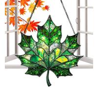 Garden Sun Catchers - Autumn Maple Leaves Light Catcher for Window | Decorative Wall Art Ornaments for Balconies Yard Garden Bedroom Greenhouses Wall Windowsill